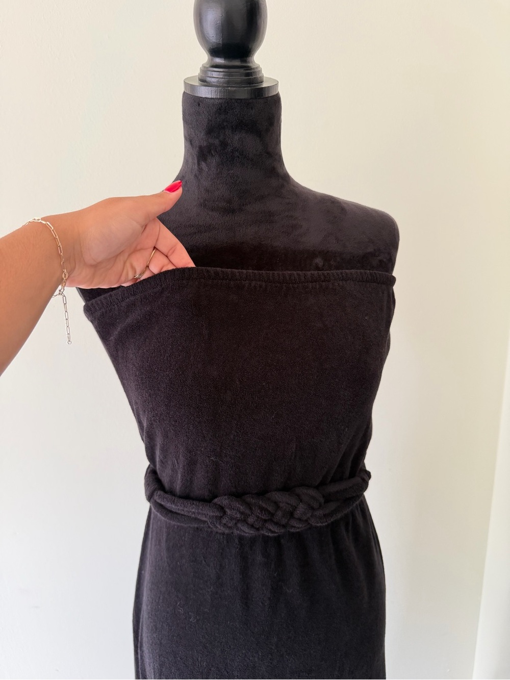 Juicy Couture Strapless Maxi Dress with Gold Accent Belt - Picture 1 of 5
